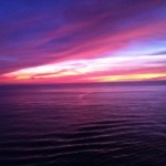 Sunset from the pool deck