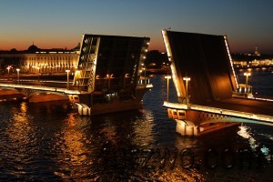 Open bridge, St Petersburg