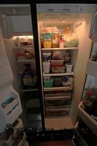 The fridge is full.